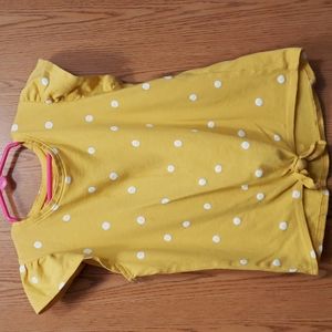 Girl's 6X Yellow Polka Dot Jumping Beans Softest Tee